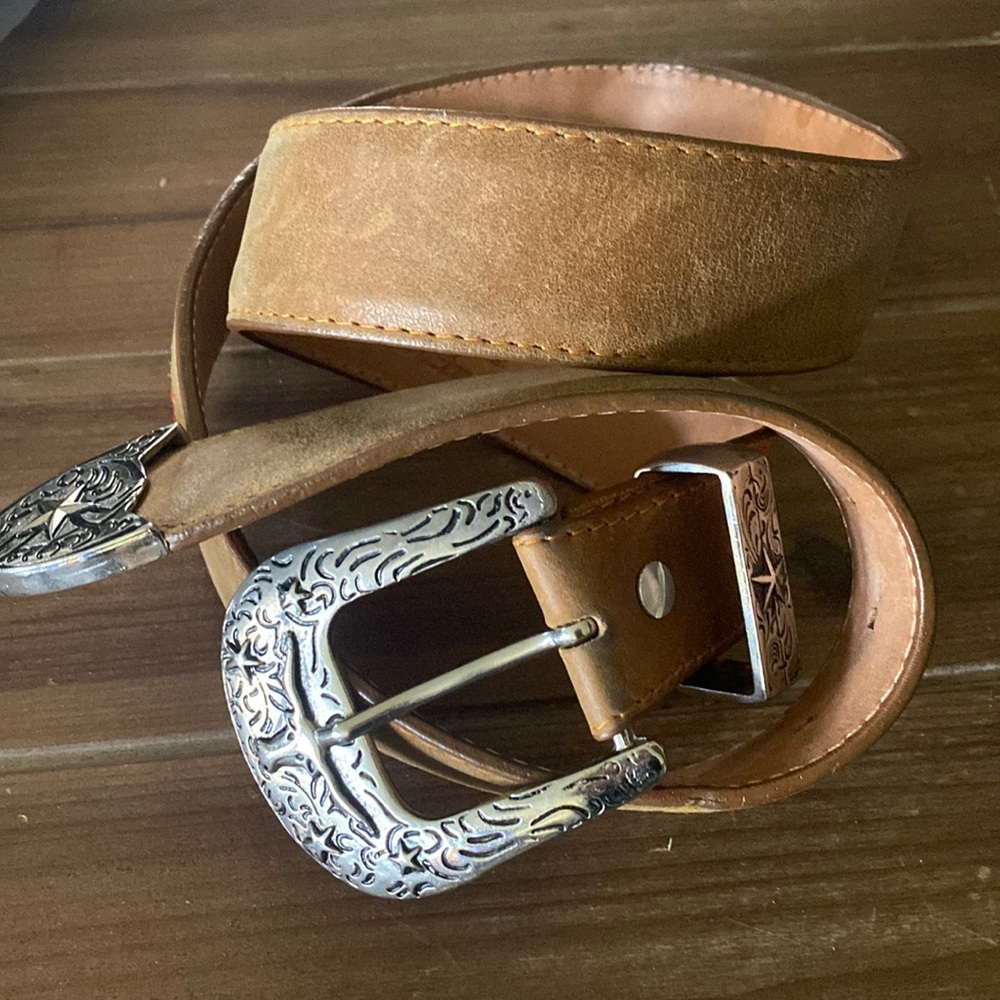 EL CAPORAL MEXICO WESTERN LEATHER BELT BUCKLE 34 FOUR SEASONS